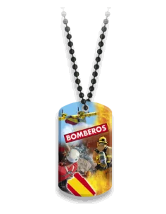Chapa Bomberos con Cadena Metálica de Bolas ,Hazte con la Tuya.