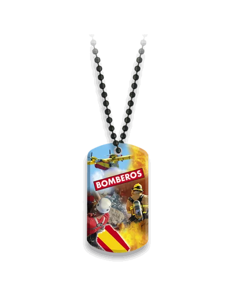 Chapa Bomberos con Cadena Metálica de Bolas ,Hazte con la Tuya.