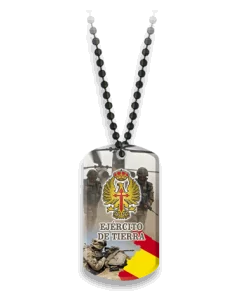 Chapa Ejército de Tierra Cadena Metálica de Bolas ,Hazte con la Tuya.
