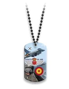 Chapa Ejército del Aire Cadena Metálica de Bolas ,Hazte con la Tuya.