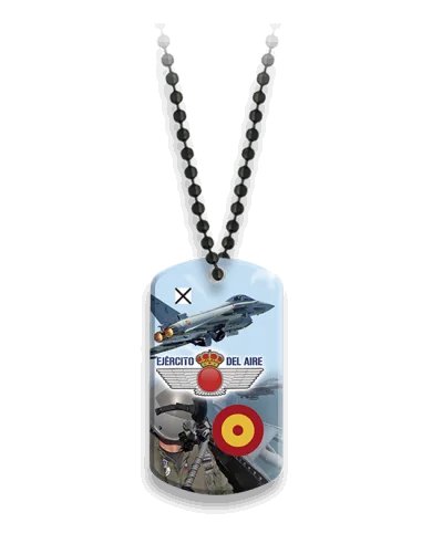 Chapa Ejército del Aire Cadena Metálica de Bolas ,Hazte con la Tuya.