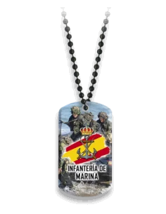 Chapa Infantería de Marina con Cadena Metálica de Bolas ,Hazte con la Tuya.