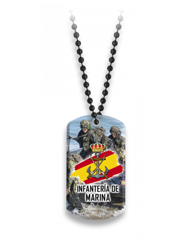 Chapa Infantería de Marina con Cadena De Bolas