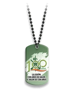 Chapa Centenario Legión con Cadena Metálica de Bolas ,Hazte con la Tuya.