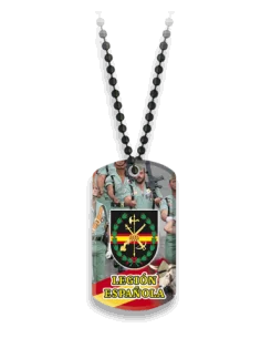 Chapa Legión Española con Cadena Metálica de Bolas ,Hazte con la Tuya.
