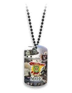 Chapa MOE (Mando Operaciones) con Cadena Metálica de Bolas ,Hazte con la Tuya.