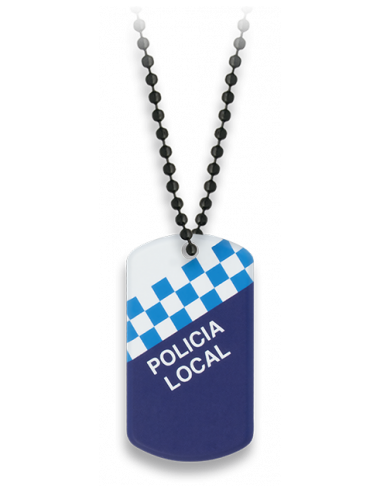 Chapa Policía Local con Cadena de Bolas
