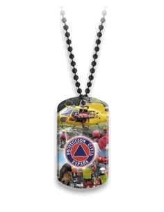 Chapa Protección Civil con Cadena Metálica de Bolas ,Hazte con la Tuya.