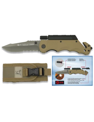set Navaja K25 Pedernal, Linterna y Sierra