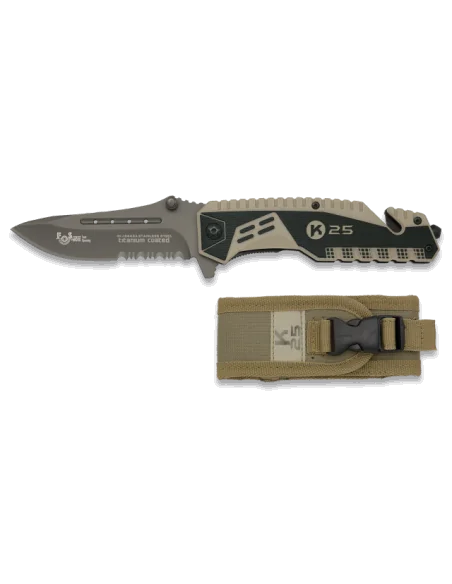 Navaja K25 Atracción 2 con apertura FOS coyote