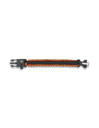 Pulsera Paracord Supervivencia Naranja/ Negro