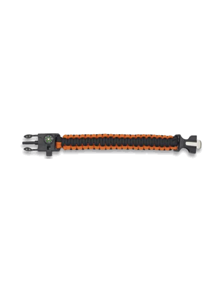 Pulsera Paracord Supervivencia Naranja/ Negro