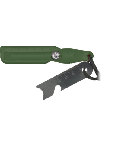 Pedernal Verde Militar con Brújula Y Silbato