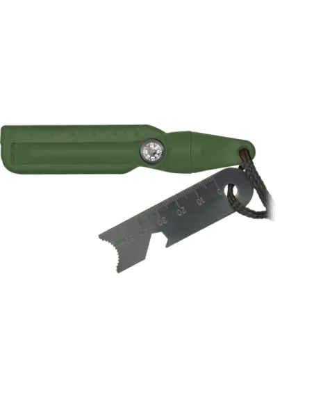 Pedernal Verde Militar con Brújula Y Silbato