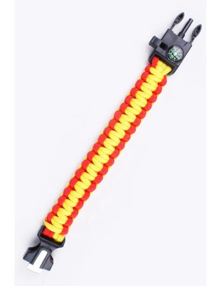 Pulsera Militar Bandera España ParaCord de Supervivencia.
