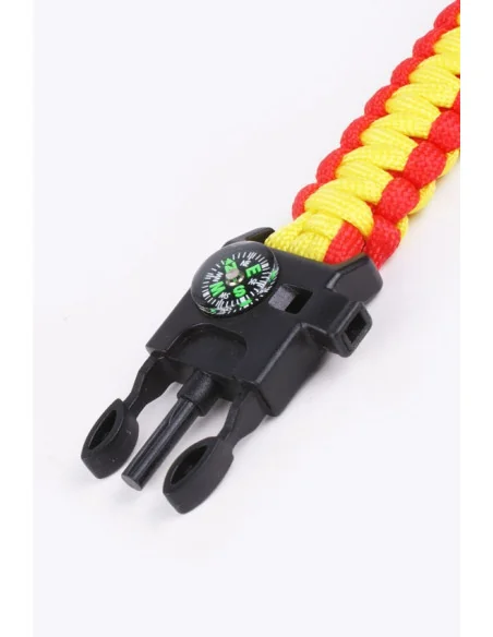Pulsera Militar Bandera España ParaCord de Supervivencia.