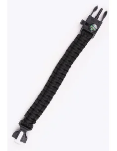 Pulsera ParaCord Supervivencia Negra. 2
