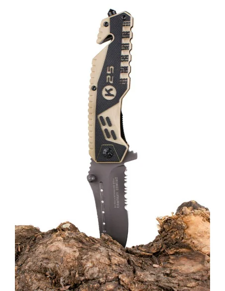 Navaja K25 Atracción 2 con apertura FOS coyote