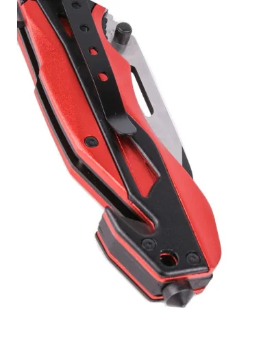 Navaja Táctica Seguridad Roja Sistema Fos.