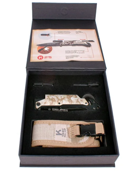 Navaja K25 con Pedernal, Linterna y 9,5Cm Fos