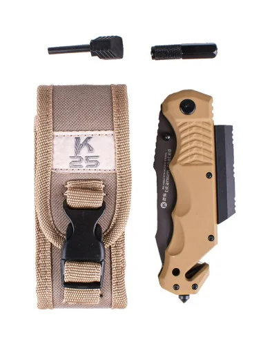 set Navaja K25 Pedernal, Linterna y Sierra