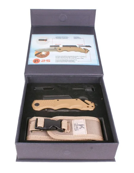 kit Navaja K25 Pedernal, Linterna y Sierra