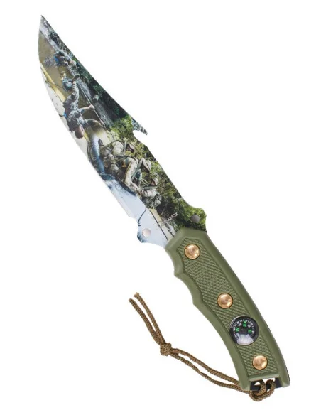 Cuchillo Militar con Brújula Impresión 3D