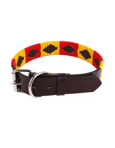 Collar Perro Bandera de España Bordado Argentino