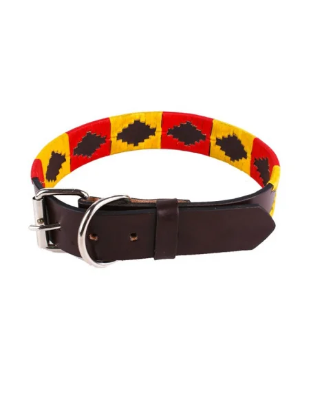 Collar Perro Bandera de España Bordado Argentino