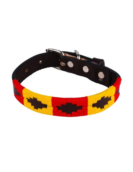 Collar Perro Bandera de España Bordado Argentino