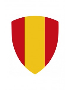 Pegatina Bandera De España en forma Escudo