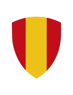 Pegatina Bandera De España en forma Escudo