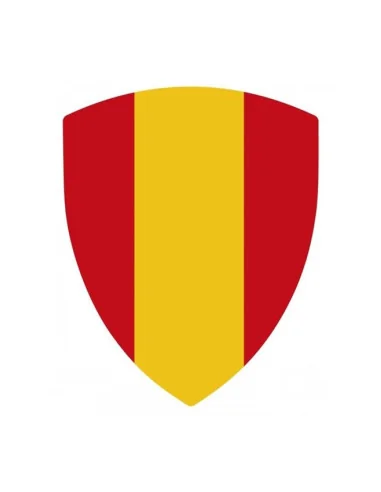 Pegatina Bandera De España en forma Escudo