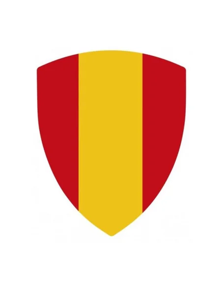 Pegatina Bandera De España en forma Escudo