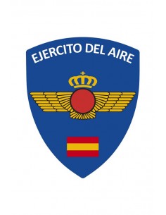 Pegatina del Ejercito del Aire Español en forma Escudo con bandera españa