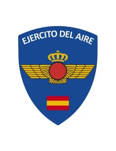 Pegatina del Ejercito del Aire Español en forma Escudo con bandera españa