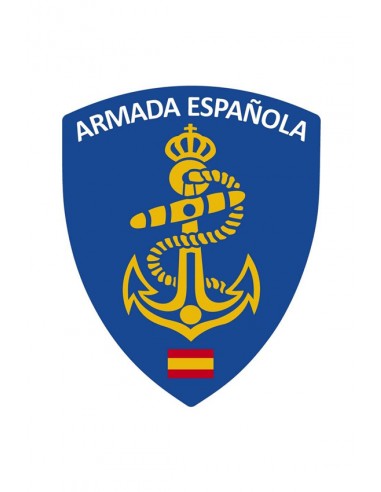 Pegatina de la Armada Española en forma Escudo