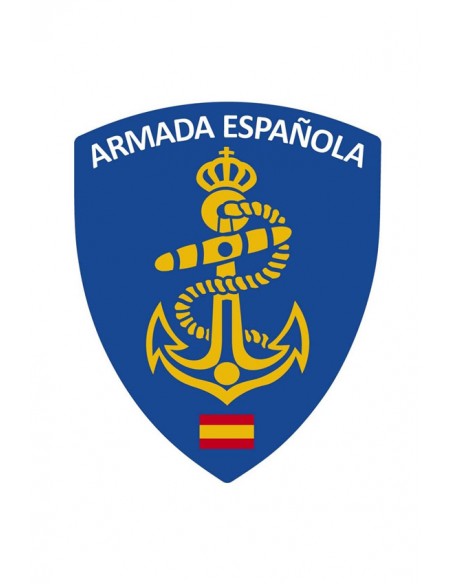 Pegatina de la Armada Española en forma Escudo