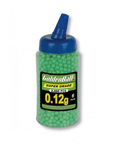 Airsoft Bolas 0.12g 2000Unidades 6mm Goldenball