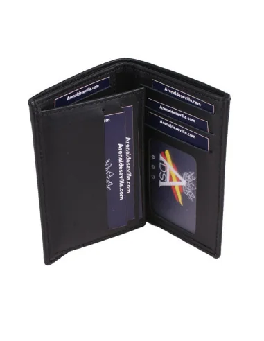 Cartera Bandera España Piel Negra