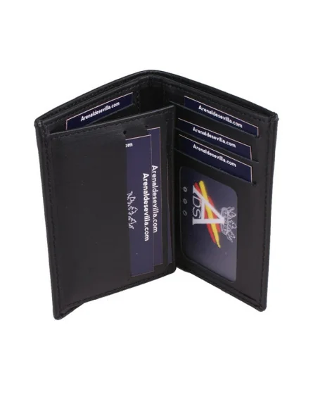Cartera Bandera España Piel Negra