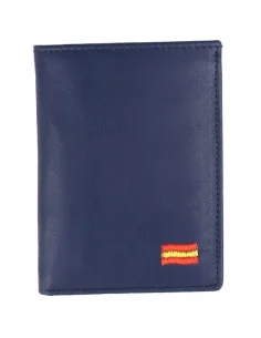 Cartera Bandera España Piel Azul