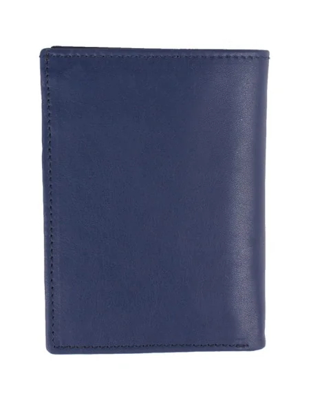 Cartera Piel Azul Bandera España | Billetero Artesano | Arenal de Sevilla