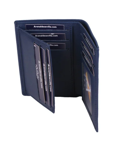 Cartera Bandera España Piel Azul