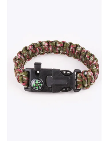 Pulsera Paracord Supervivencia Camo (multicamuflaje)