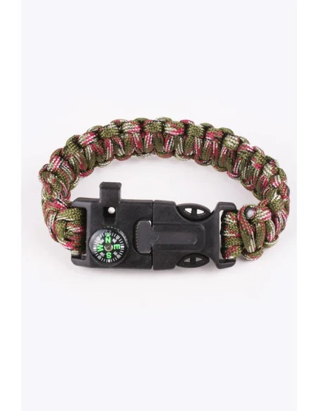Pulsera Paracord Supervivencia Camo (multicamuflaje)