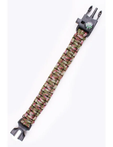 Pulsera Paracord Supervivencia Camo (multicamuflaje)