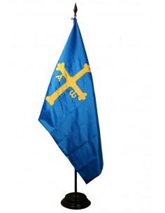 Bandera Principado de Asturias con Aplique y Bordada