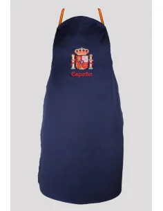 Delantal España Bordado Azul Marino