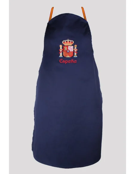 Delantal España Bordado Azul Marino